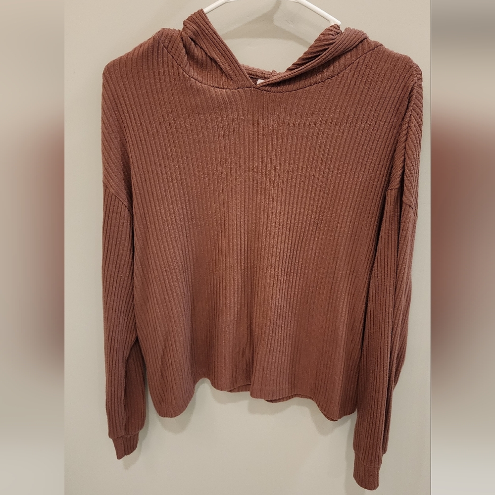 Ribbed hoodie